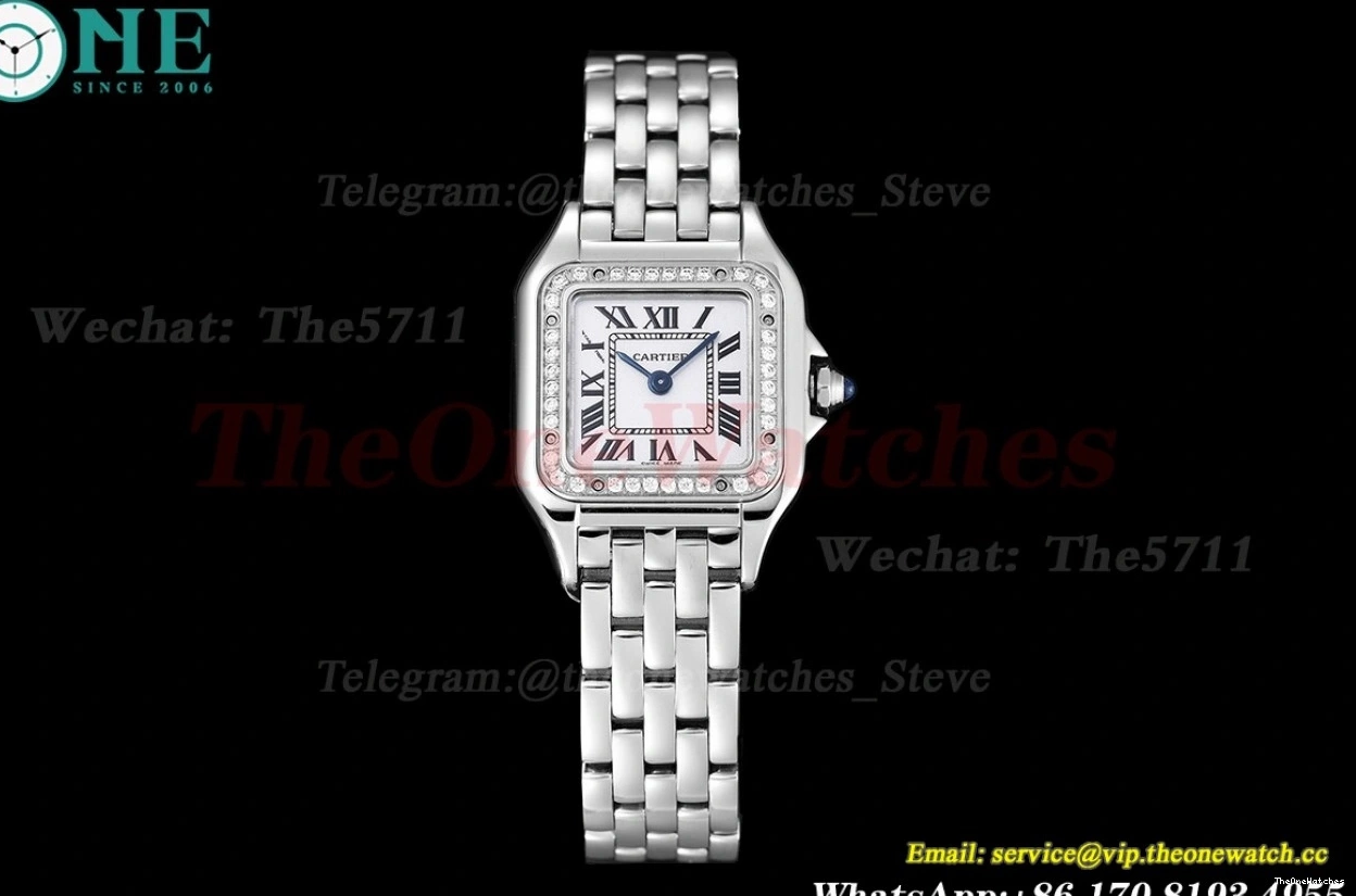 Ladies Dial Qtz De Secrete Swiss 22mm Panthere SS 8848F Dia White SS 1219